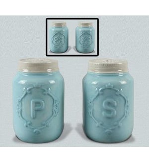 Ceramic Mason Jar S/P set