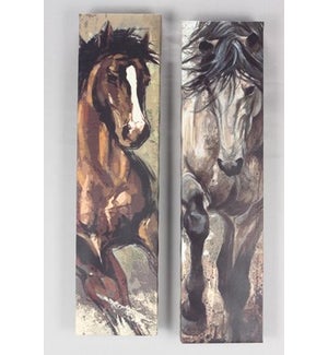 Canvas Horse Print, 2 ast.