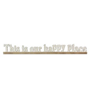 Wood Happy Place Sign