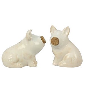 Ceramic Piggy S/P Set of 2