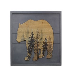 Wood Bear Lodge Sign