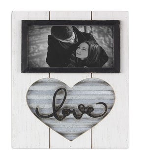 Wood/Tin Love 4X6 Photo Frame