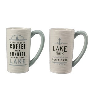 Ceramic Lake Mug, 2 Assorted