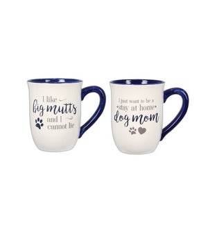 Ceramic Dog Mugs 2 Ast