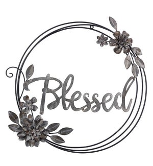 Wire/Metal Wall Blessed Sign