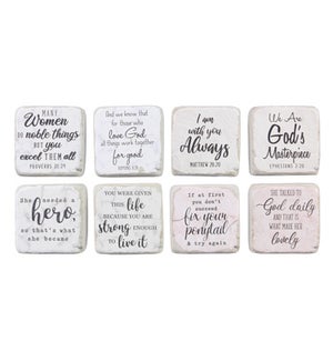 Stone with Marble Design, 8 Assorted