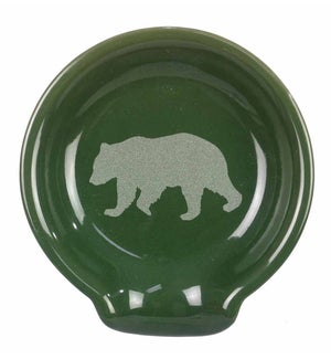 Ceramic Spoon Rest with Bear Design