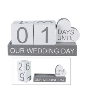 Wood Wedding 30 Days Countdown Calendar
