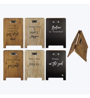 Wood Double Sided Clipboard, 3 Assorted