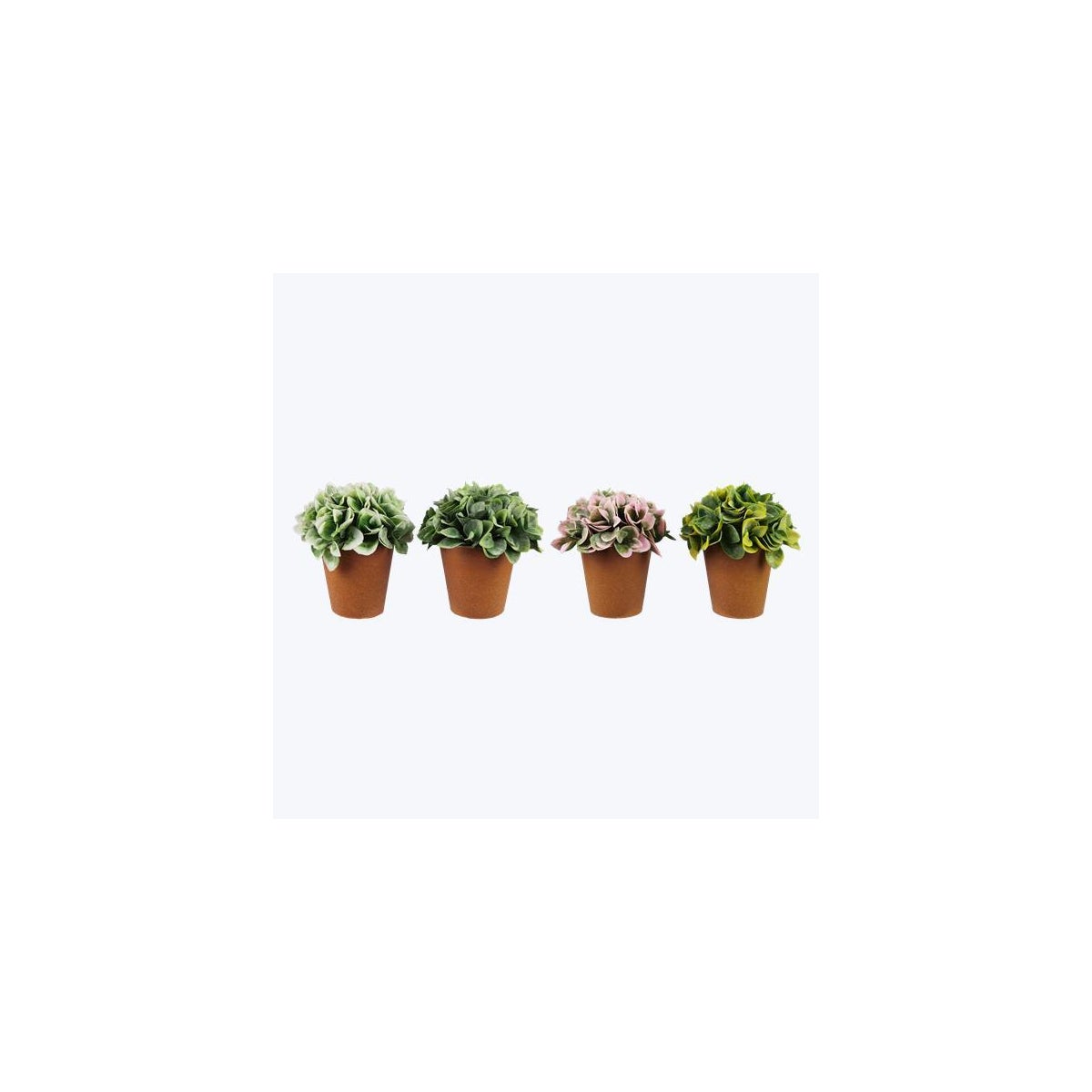 Artificial Plants in Terracotta-Like Pots, 4 Ast.