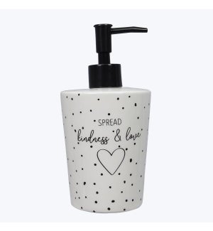 Ceramic Kindness and Love Lotion/Soap Dispenser
