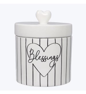 Ceramic Baby and Love Blessing Jar with 40 Pcs Cards