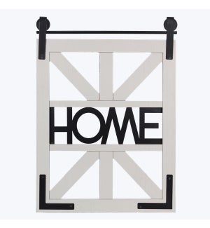 Wood Rustic Modern Barn Door With Cut Out Design Hardware Home Wall Sign