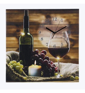Canvas LED Light Up Wine Clock