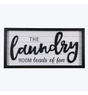 Wood Framed Laundry Wall Sign