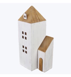 Wood 3D House, White Washed