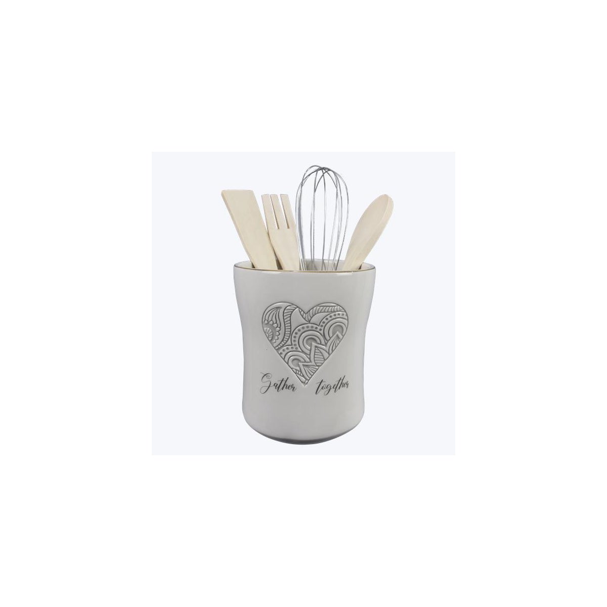 Ceramic Love Tool Holder With Tools