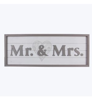 Wood Love Mr. and Mrs. Wall Sign