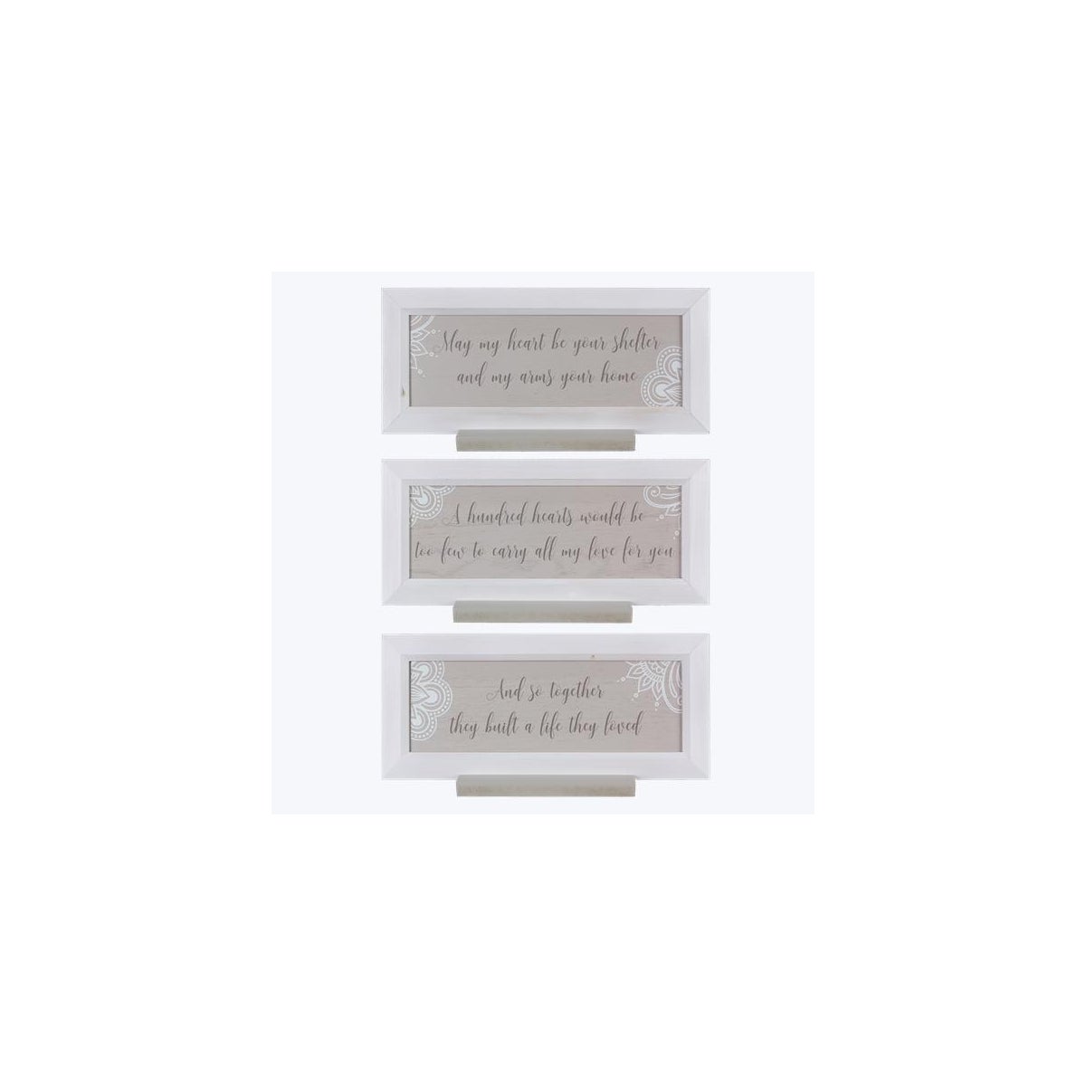 Wood Wedding Tabletop Signs with Stand, 3 Assortment