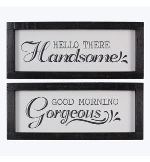 Wood Framed Wall Plaque, 2 Assorted