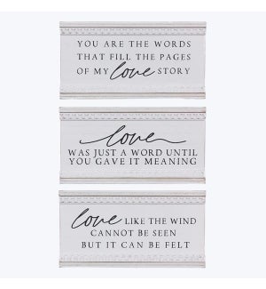 Wood Tabletop Sign, 3 Assorted