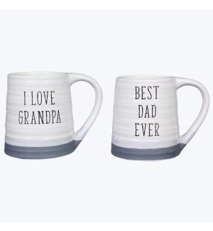Ceramic Dad and Grandpa Mug,2 Assorted