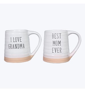 Ceramic Mom and Grandma Mug,2 Assorted
