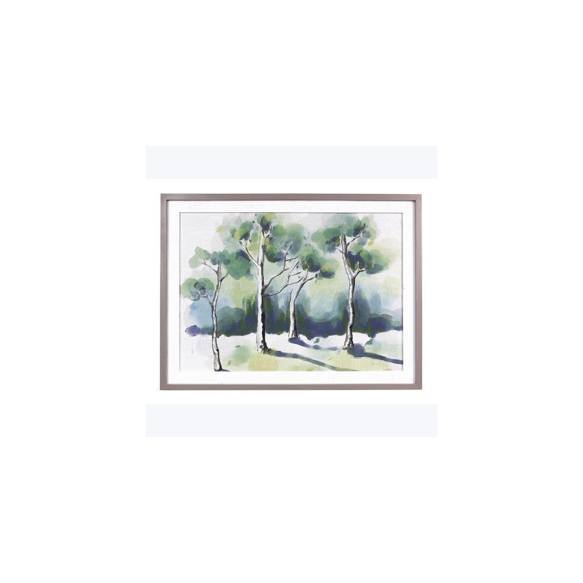 Wood Framed Artist Blue Wall Art