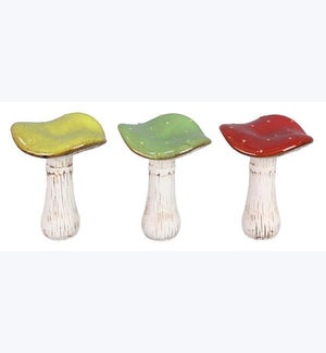 Ceramic Mushroom Tabletop Decor, 3 Ast