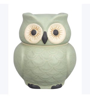 Stoneware Owl Goodie Jar