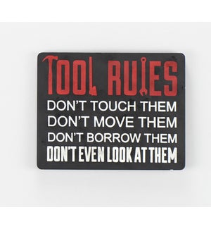 Wood Tool Rules Plaque