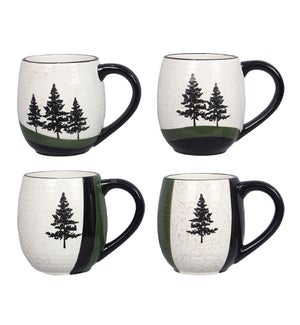 Ceramic Forest Retreat Mug 4 Ast