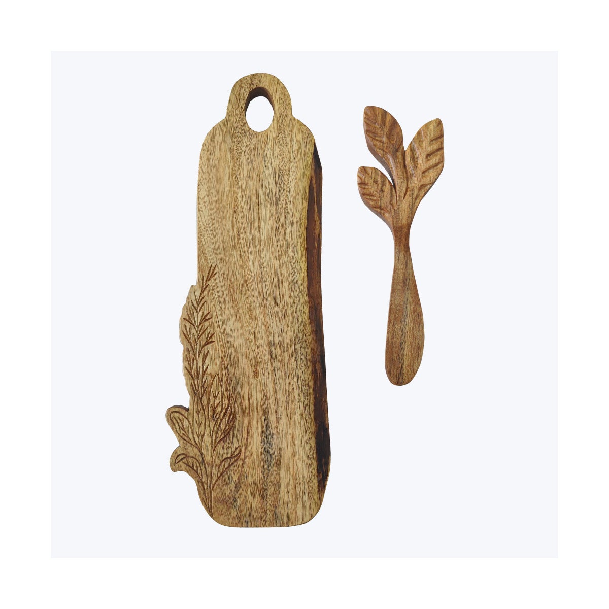 Acacia Wood Charcuterie Board with Spreader