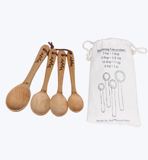 Wood Measuring Spoons Baker Gift Set