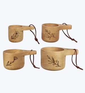 Wood Measuring Cups Baker Gift Set