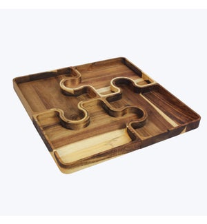 Acacia Wood Jigsaw Puzzle Tray 4/Set