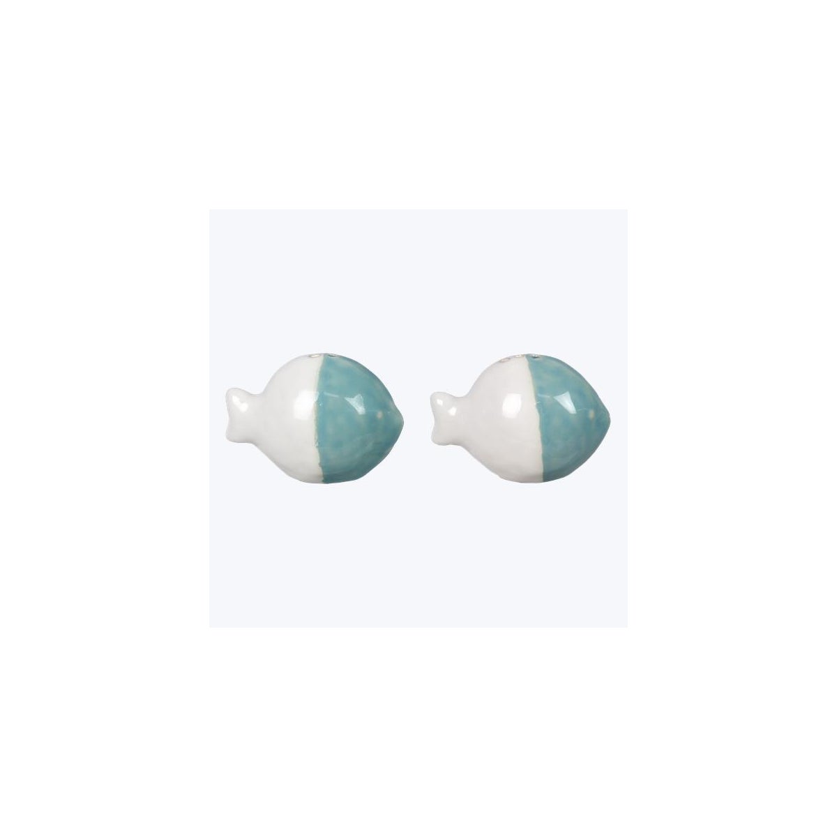 Stoneware Fish Salt and Pepper Set