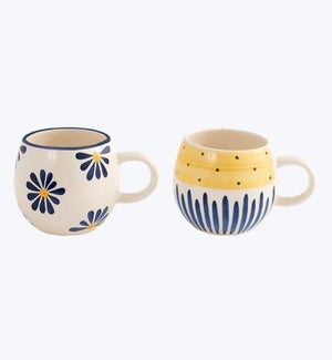 Ceramic Hand Painted Floral Design 2 Ast
