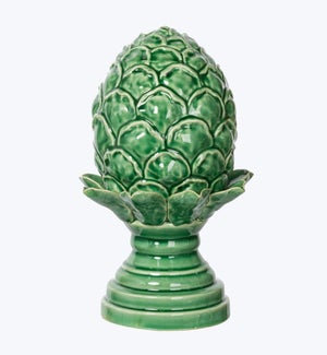 Ceramic Blooming Green Artichoke Medium Tabletop Decor