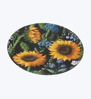 Acrylic Charger Plate with Sunflower