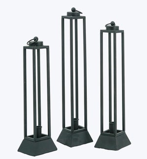 Tall Metal Candle Lanterns 3/Set