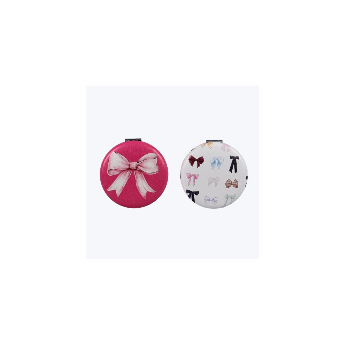 Bow Patterned Compact Mirrors 2 Ast