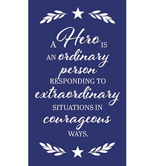 Wood A Hero Blue Background Wall Plaque