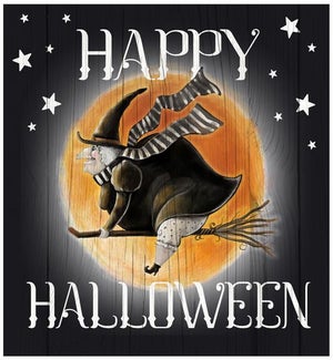 Wood Happy Halloween Wall Plaque