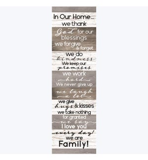 Wood In Our Home Wall Plaque