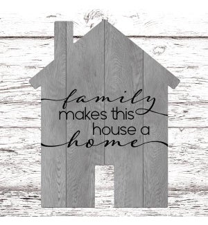 Wood Family Makes This House Wall Plaque