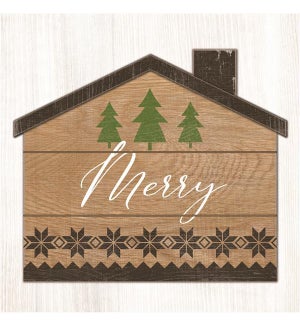 Wood Merry Wall Plaque