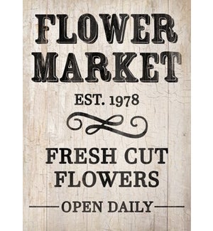 Wood Flower Market Wall Plaque