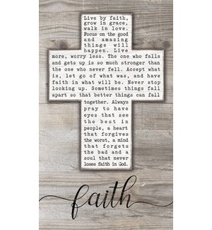 Wood Faith Wall Plaque