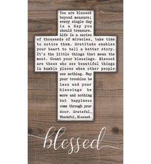 Wood Blessed Wall Plaque